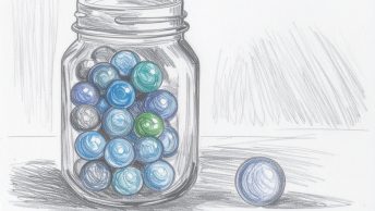 a jar of marbles