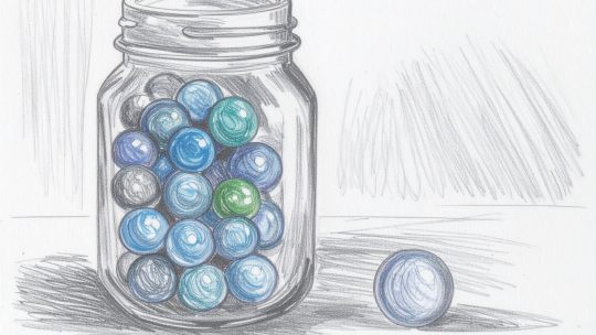 a jar of marbles